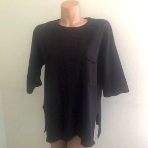 Zara Black Oversized Unstructured Top - S